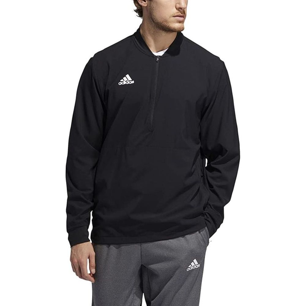 FQ1778 Adidas Long Sleeve 1/4 Zip Men's Casual Top Black White S